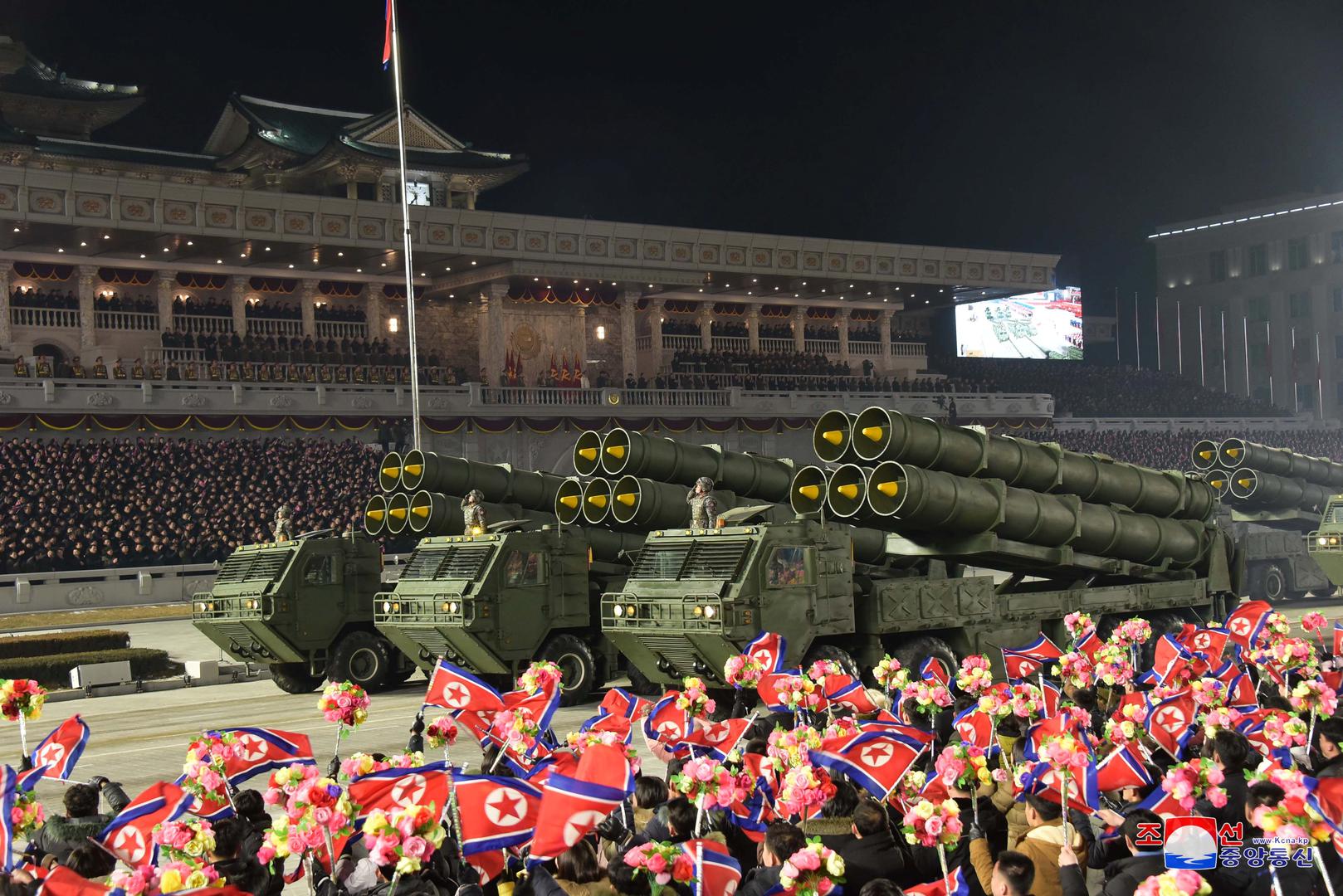 8th Congress of the Workers' Party in Pyongyang Military equipments are seen during a military parade to commemorate the 8th Congress of the Workers' Party in Pyongyang, North Korea January 14, 2021 in this photo supplied by North Korea's Central News Agency (KCNA).    KCNA via REUTERS    ATTENTION EDITORS - THIS IMAGE WAS PROVIDED BY A THIRD PARTY. REUTERS IS UNABLE TO INDEPENDENTLY VERIFY THIS IMAGE. NO THIRD PARTY SALES. SOUTH KOREA OUT. NO COMMERCIAL OR EDITORIAL SALES IN SOUTH KOREA. KCNA