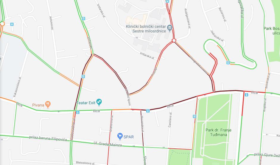 Gužva na području Ilice