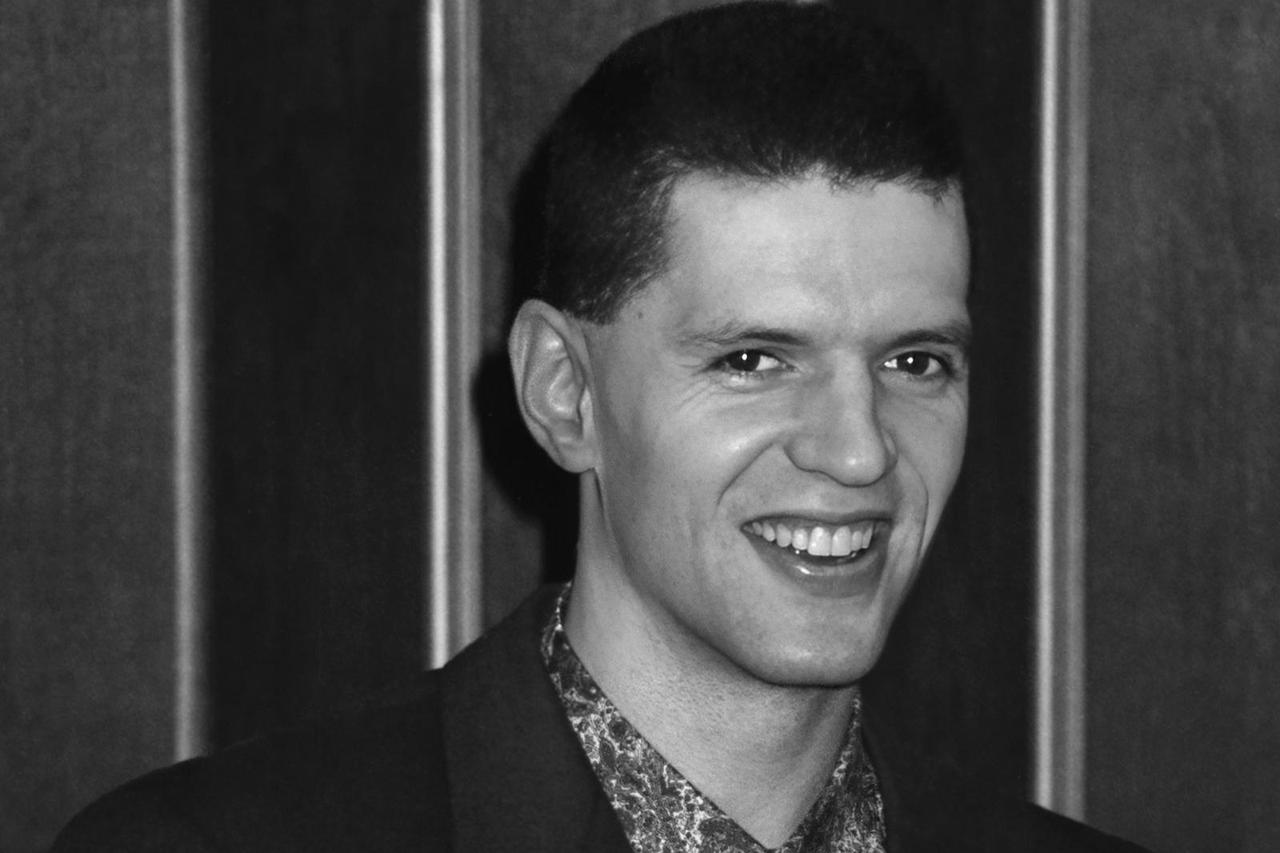 Zagreb: Dražen Petrović u Ciboni je održao konferenciju odmah po povratku iz Amerike, 1992.