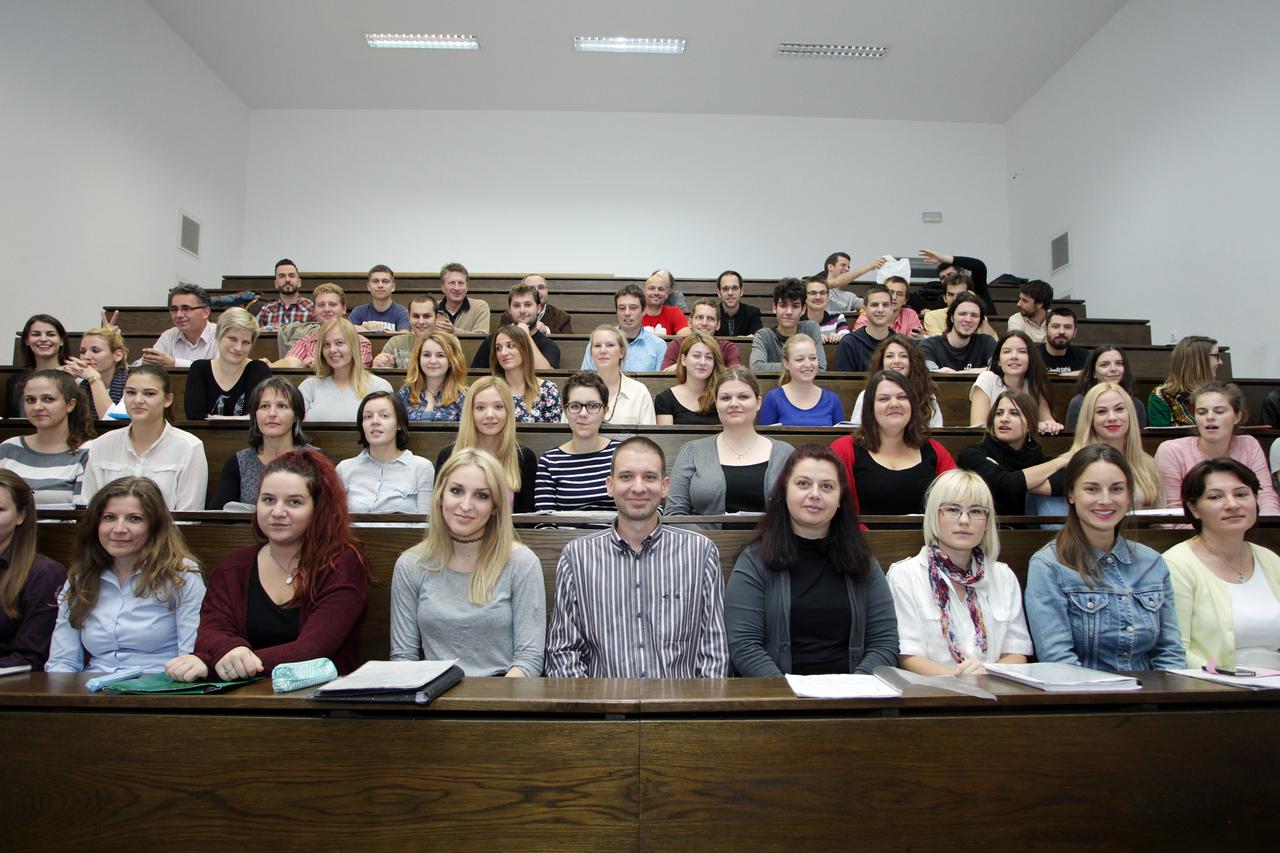 17.10.2014., FER, Zagreb - Dirigent Luka Vuksic na probi s akademskim zborom Ivan Goran Kovacic. Photo: Goran Jakus/PIXSELL