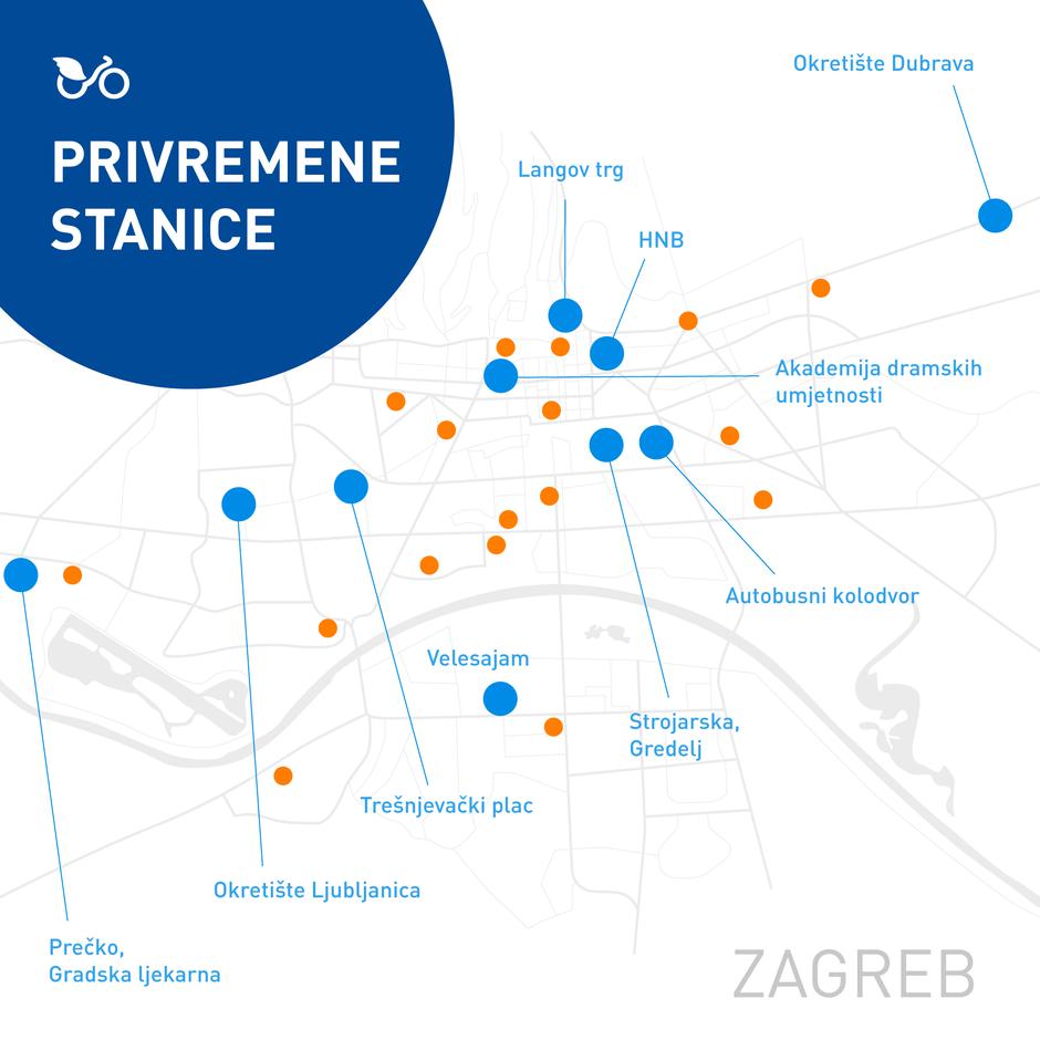 Privremene stanice za bicikle