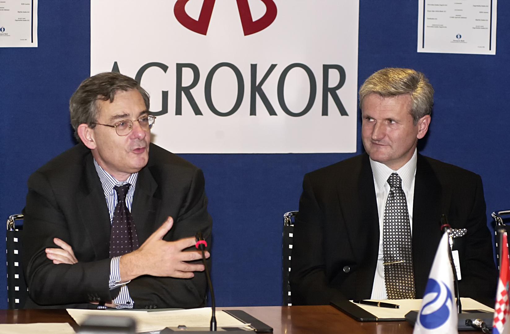 Predsjednik EBRD-a Jean Lemierre i predsjednik uprave Agrokora Ivica Todorić. 