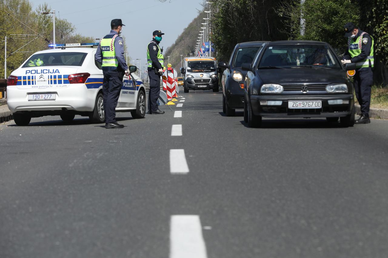 Policija provjerava građane na ulasku u Zagreb