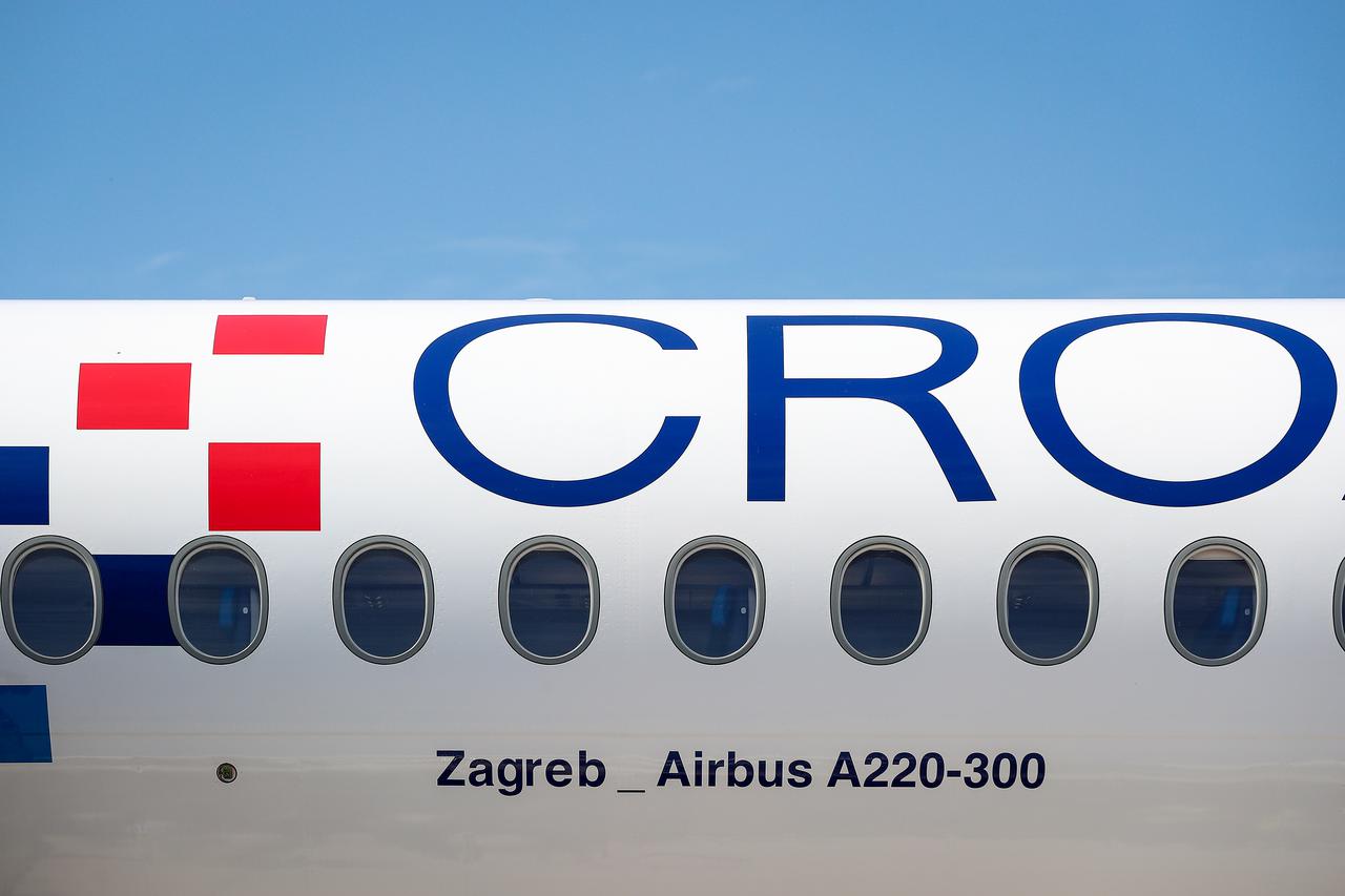 Svečani prvi let Croatia Airlines novim zrakoplovom Airbus A220 na letu Zagreb - Split