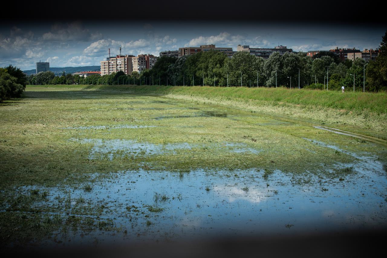 Zagreb: Sava kod Mosta mladosti nakon pada vodostaja