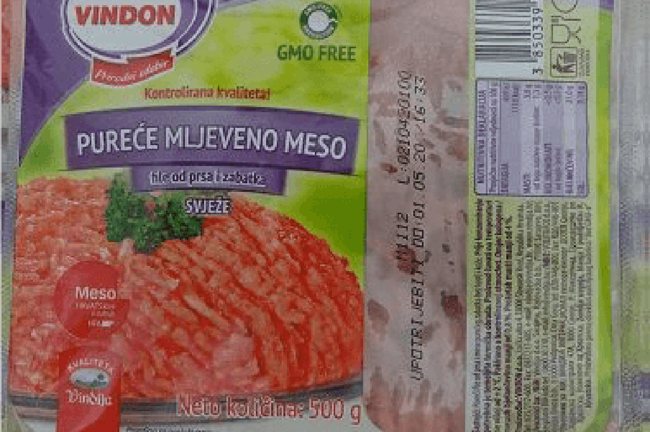 Salmonela u 'VINDON' purećem mljevenom mesu