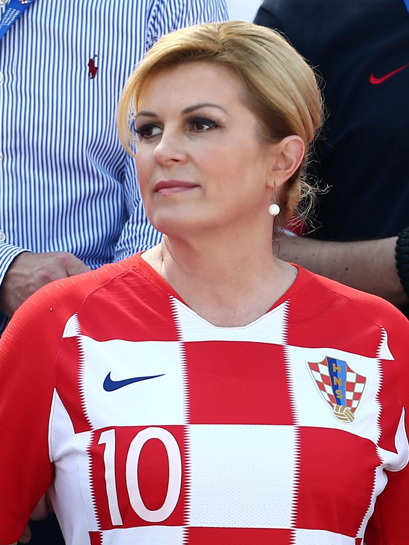 Predsjednica Kolinda Grabar - Kitarović i ovaj je put odlučila otići na tribine, a ne u ložu.

