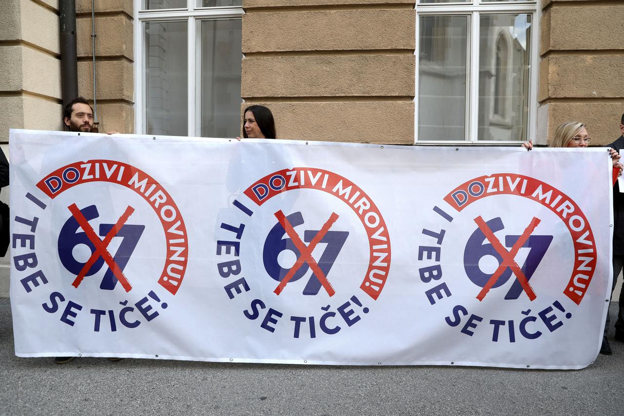 Zagreb: Sindikati prosvjeduju protiv mirovinske reforme