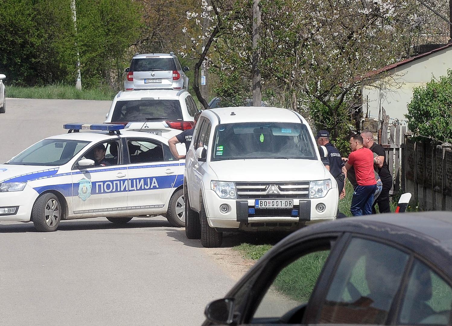 06, April, 2024, Bor - The search for the body of the murdered two-year-old Danka Ilic from Bor continues by checking several locations in the Bor area, and the police in the village of Zlot brought one of the suspects into the yard of the family of Dejan Dragijevic, one of the suspects for the murder of the child. Photo: M.M./ATAImages06, april, 2024, Bor - Potraga za telom ubijene dvogodisnje Danke Ilic iz Bora nastavlja se proverom vise lokacija u borskom kraju, a policija je u selu Zlot uvela jednog od osumnjicenih u dvoriste porodice Dejana Dragijevica, jednog od osumnjicenih za ubistvo deteta. Photo: M.M./ATAImages Photo: M.M./ATA images/PIXSELL