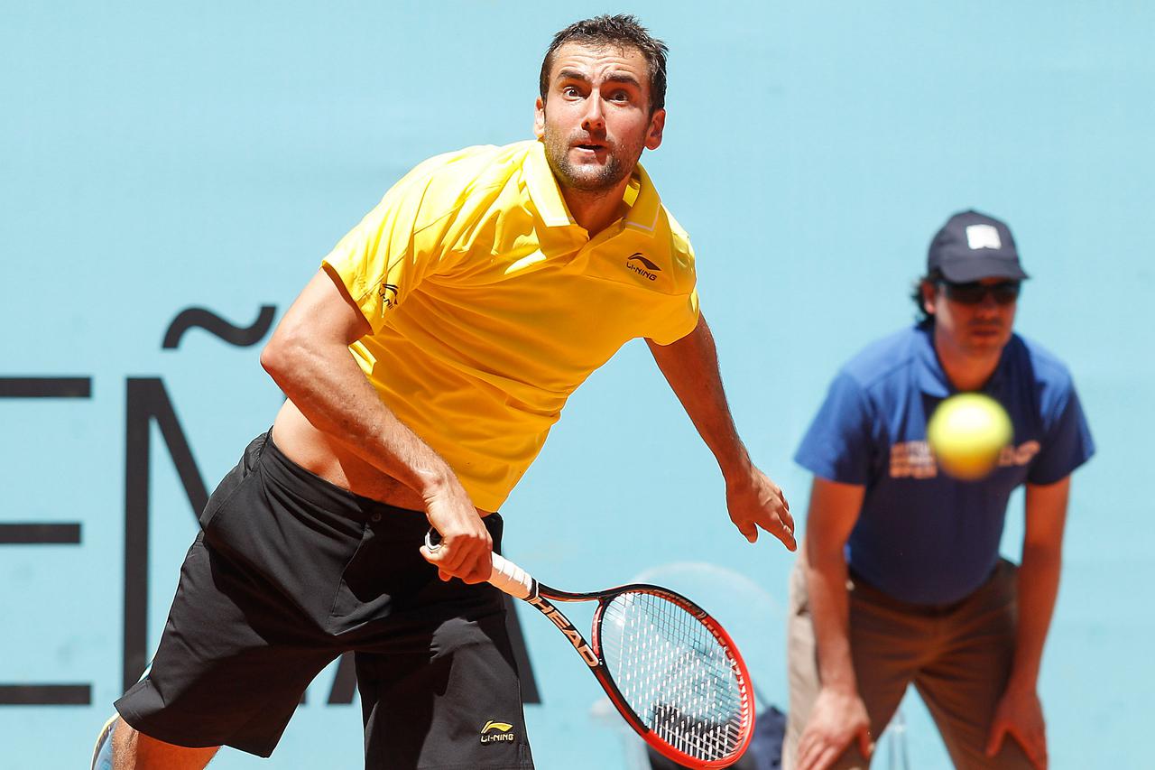 Marin Cilic, Croatia, during Madrid Open Tennis 2015 match.May, 6, 2015.Foto © nph / Acero) *** Local Caption ***     /PIXSELL