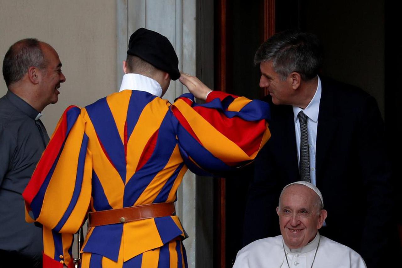 Pope meets children with disabilities and Ukrainian refugees at the Vatican