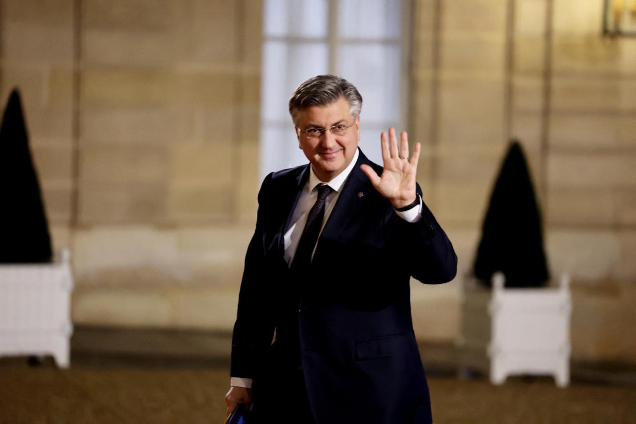 Arrivées au dîner de travail au palais de l'Elysée lors du sommet pour l'action sur l'intelligence artificielle à Paris