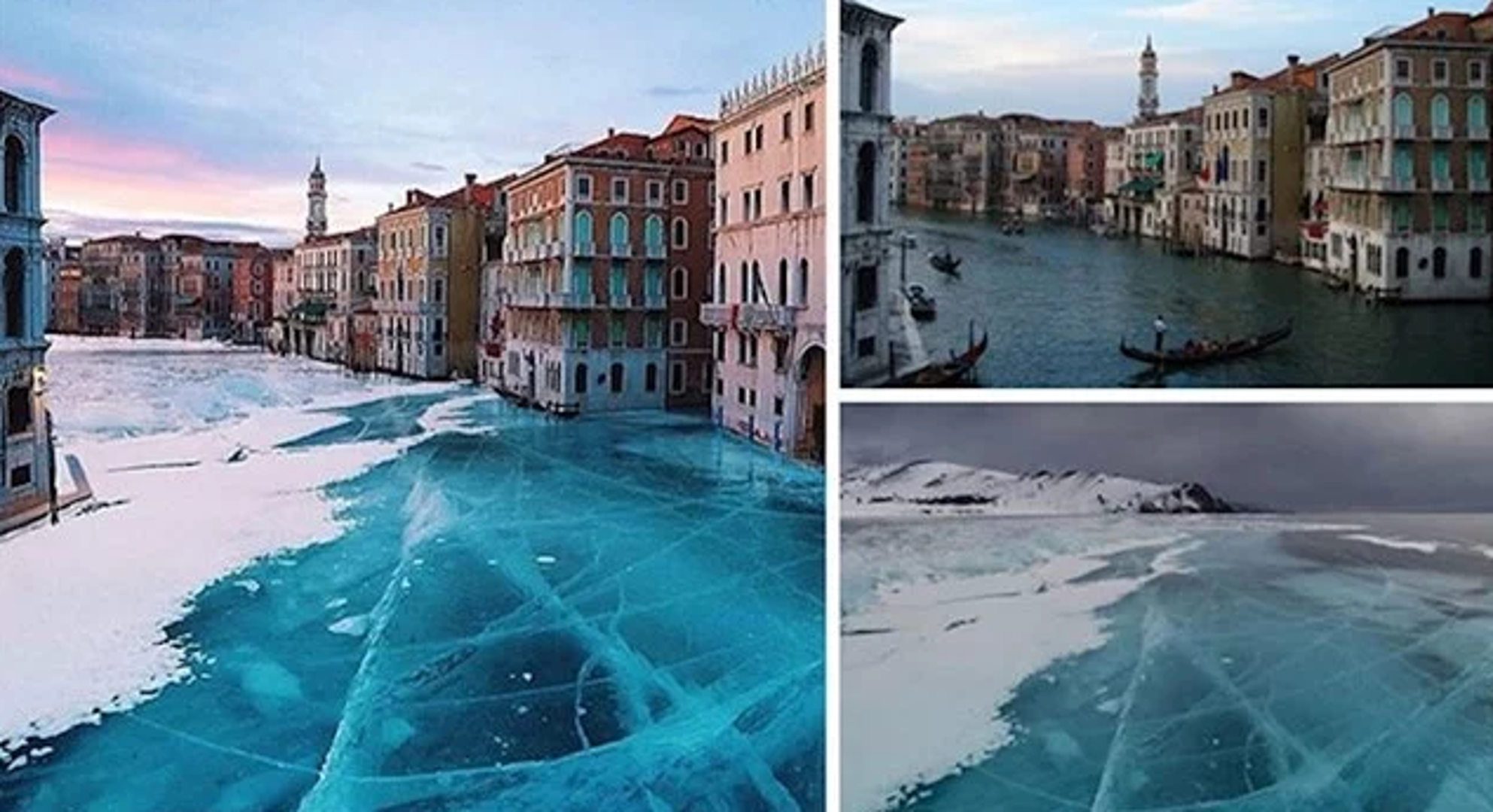 Venecija je definitivno jedno od najljepših mjesta za posjetiti, tako da zbilja nije bilo potrebno dodati joj fotografiju zaleđenog Bajkalskog jezera u Rusiji u koju su mnogi povjerovali.