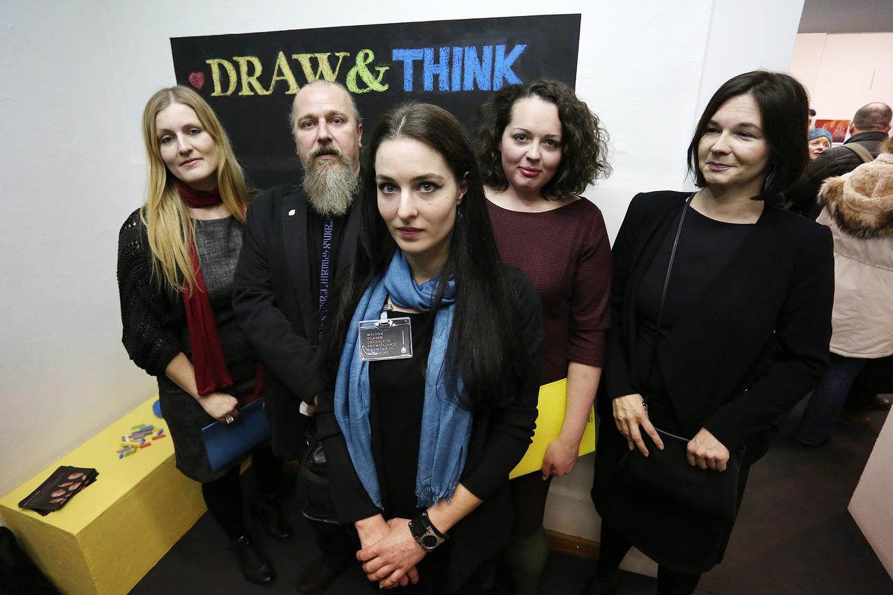 27.01.2015., Zagreb - U izlozbenom salonu Izidor Krsnjavi otvorena je izlozba Milton Glaser: Drawing is thinking. Photo: Borna Filic/PIXSELL