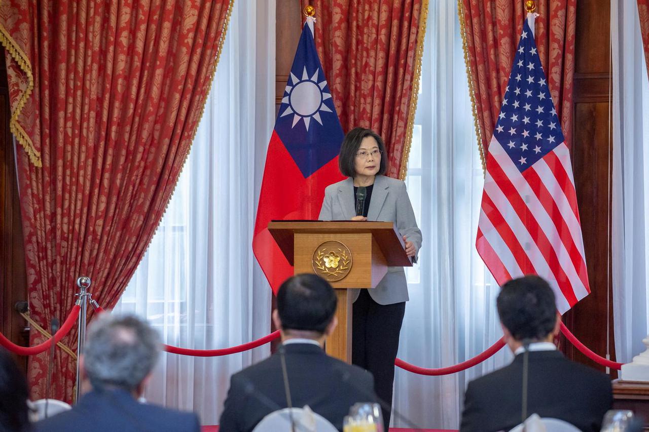 FILE PHOTO: Taiwan's President Tsai Ing-wen and Michael McCaul, Chairman of the U.S. House Foreign Affairs Committee meet in Taipei
