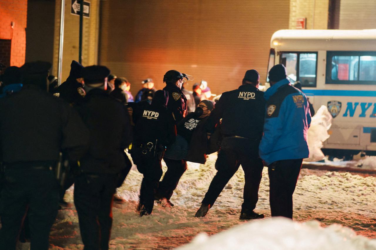 People hold Vigil and Protest for Alex Pretti in New York