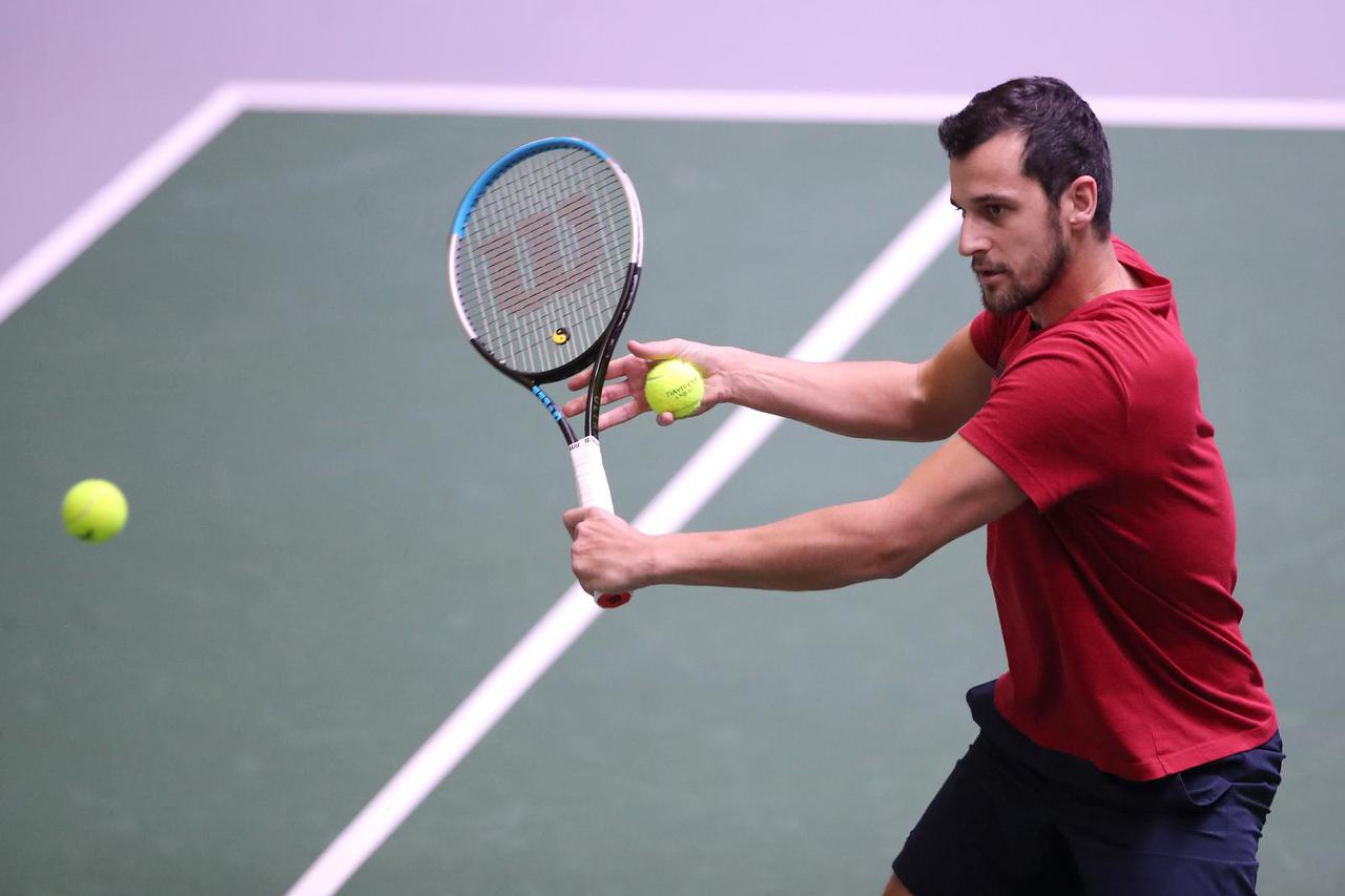 Madrid: Hrvatski tenisači odradili trening uoči sutrašnjeg finala Davis Cupa