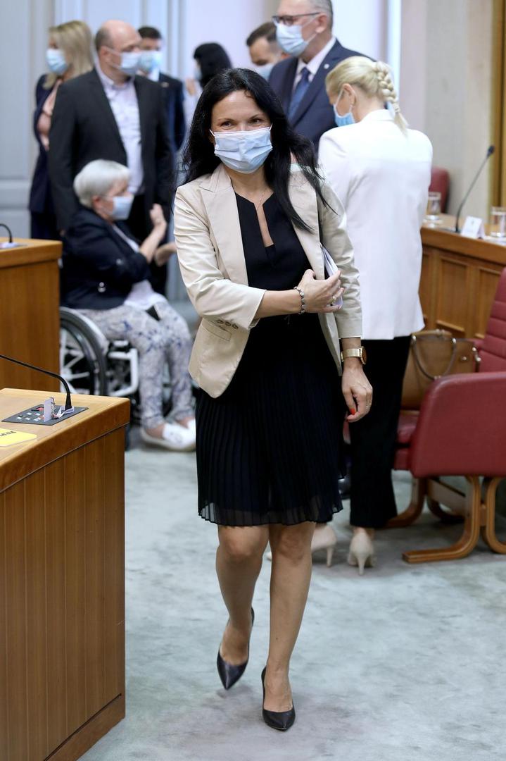 23.07.2020., Zagreb - 1. sjednica Hrvatskoga sabora nastavljena je danas predstavljanjem nove Vlade Republike Hrvatske. Glasovanje o povjerenju Vladi  ocekuje se u popodnevnim satima.Photo: Patrik Macek/PIXSELL