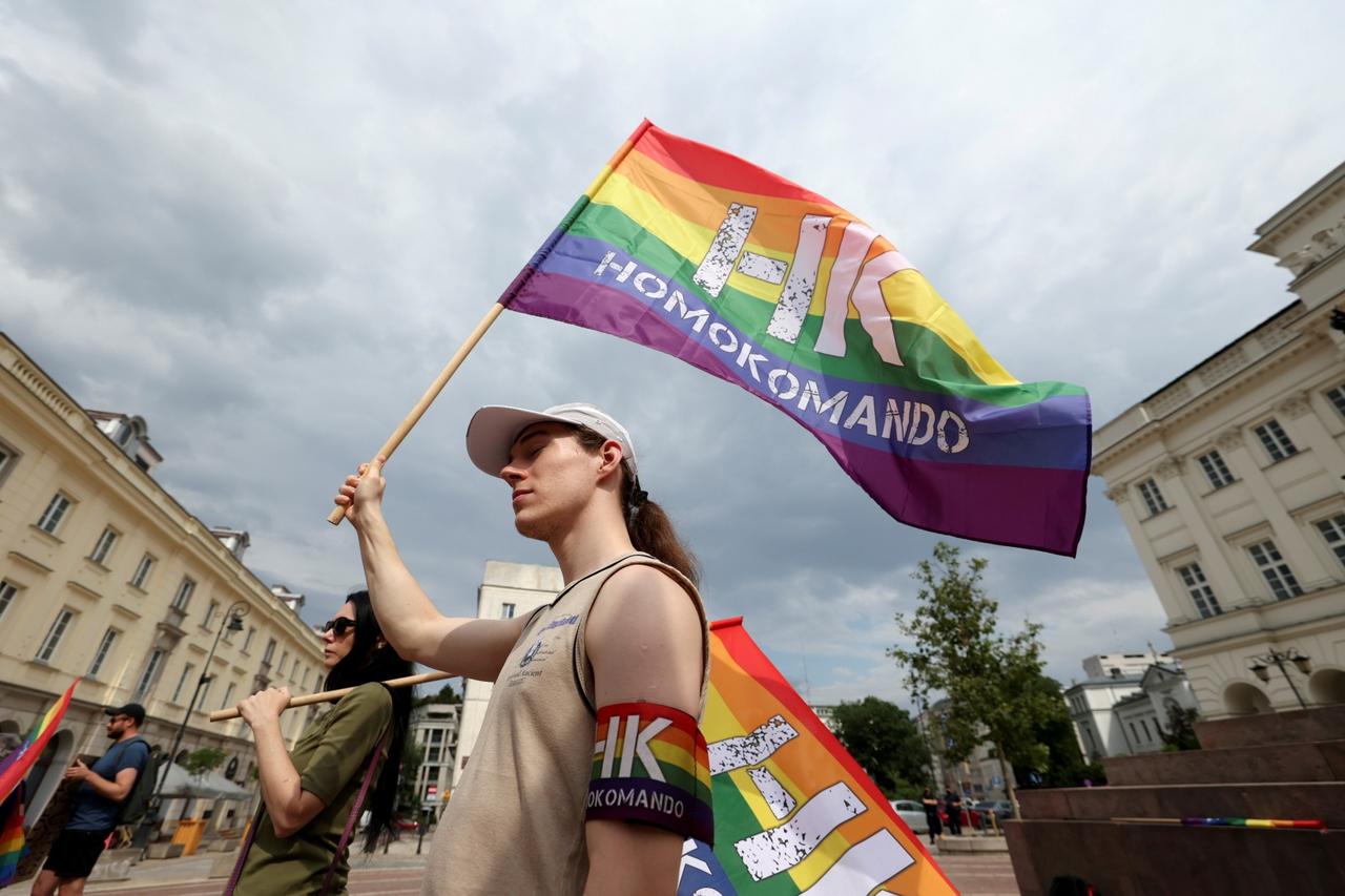 FILE PHOTO: Gathering in support of the LGBT community in Warsaw