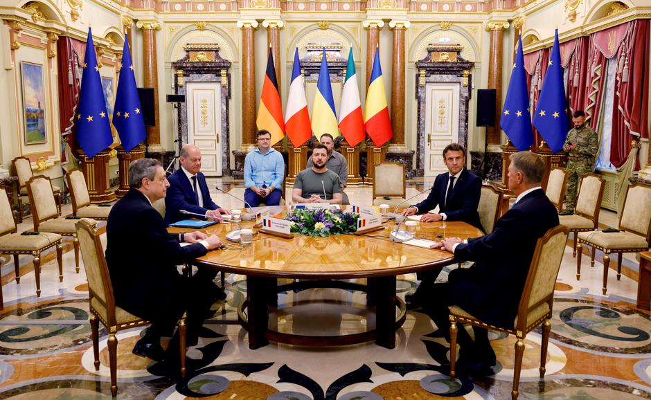 Macron, Draghi, Scholz i Zelenski u Kijevu