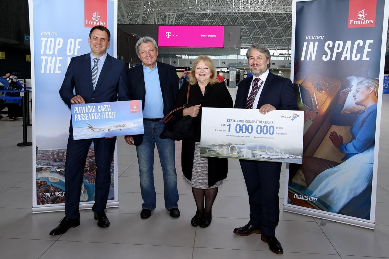 Zračna luka Franjo Tuđman dočekala milijuntu putnicu