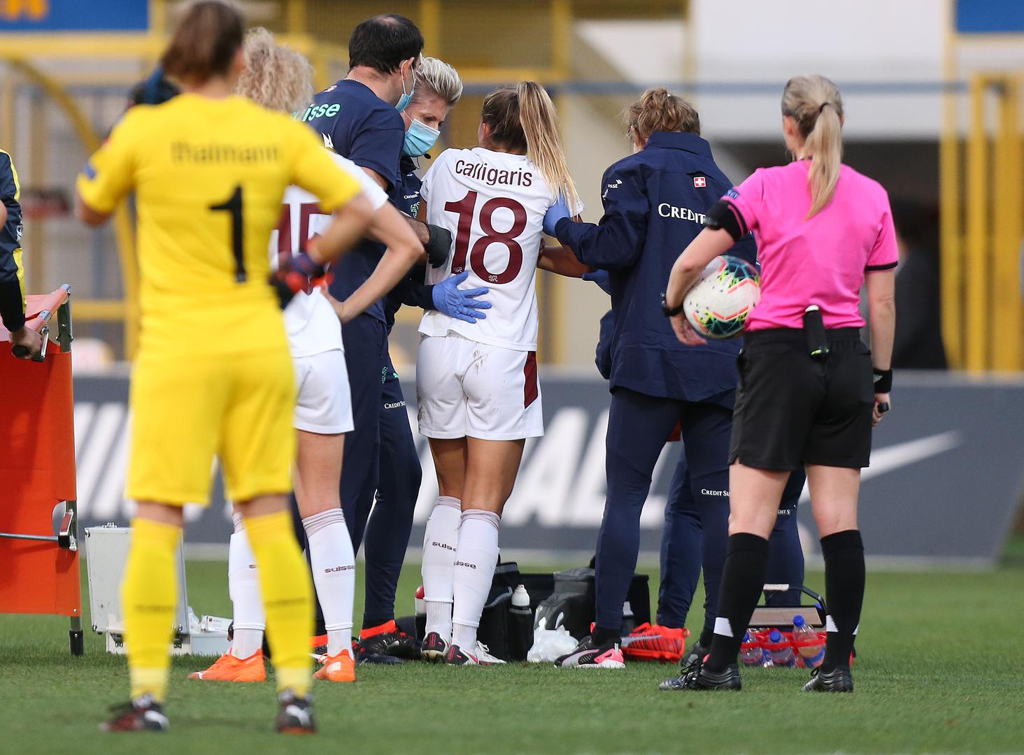 18.09.2020., Zapresic - Kvalifikacijska utakmica za zensko nogometno EP, Hrvatska - Svicarska. Photo: Marko Prpic/PIXSELL
