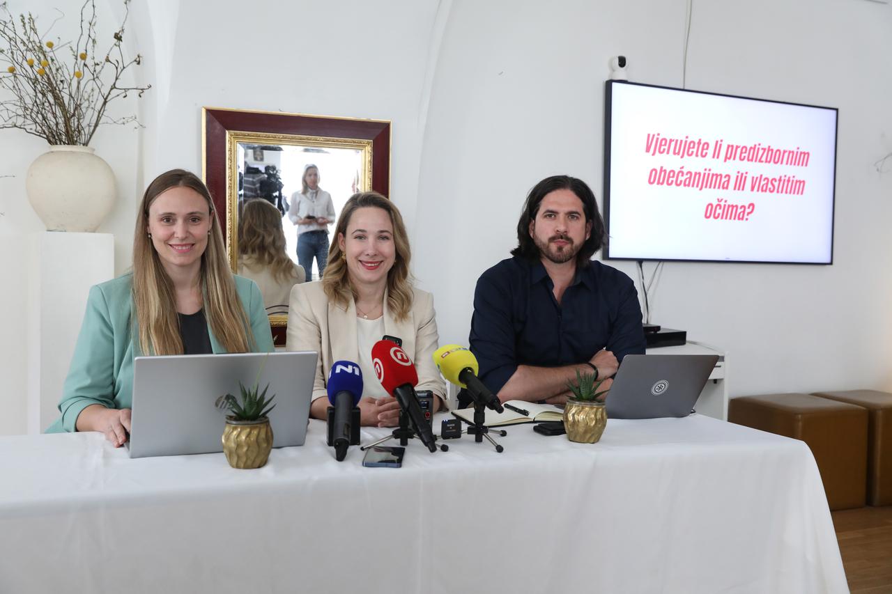 Konferencija za medije Marije Selak Raspudić, kandidatkinje za gradonačelnicu Zagreba