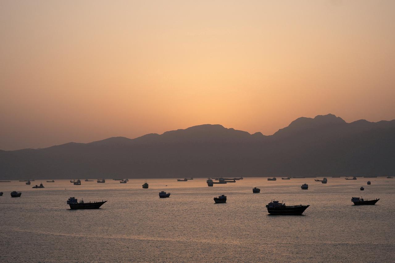FILE PHOTO: Ships and boats in the Strait of Hormuz, Musandam