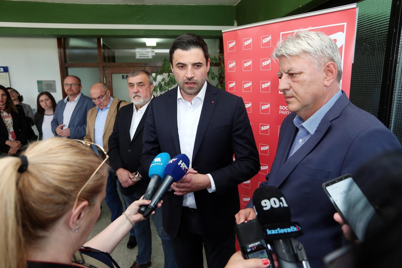 Karlovac: Bernardić i Komadina predstavili listu i program SDP-a za nadolazeće izbore