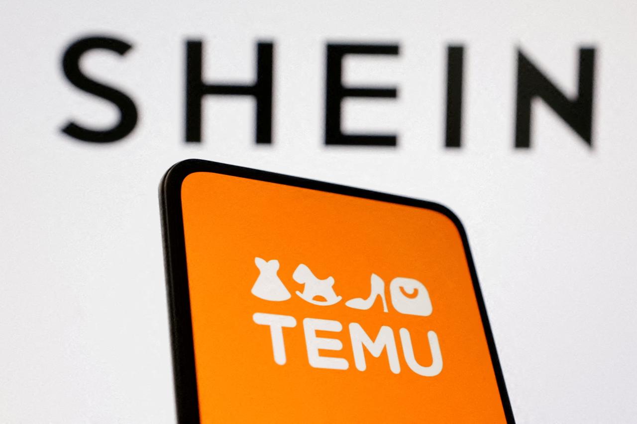 FILE PHOTO: Illustration shows Shein and Temu logos