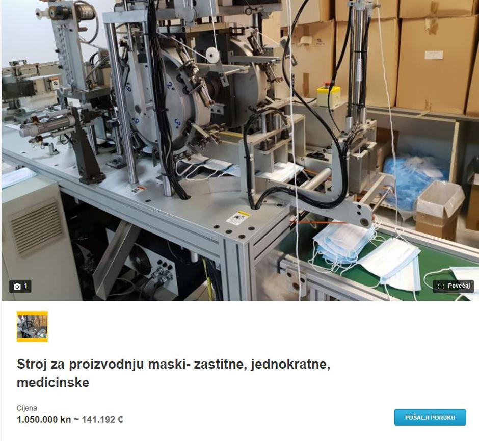 Oglasi za zaštitne maske na Njuškalu