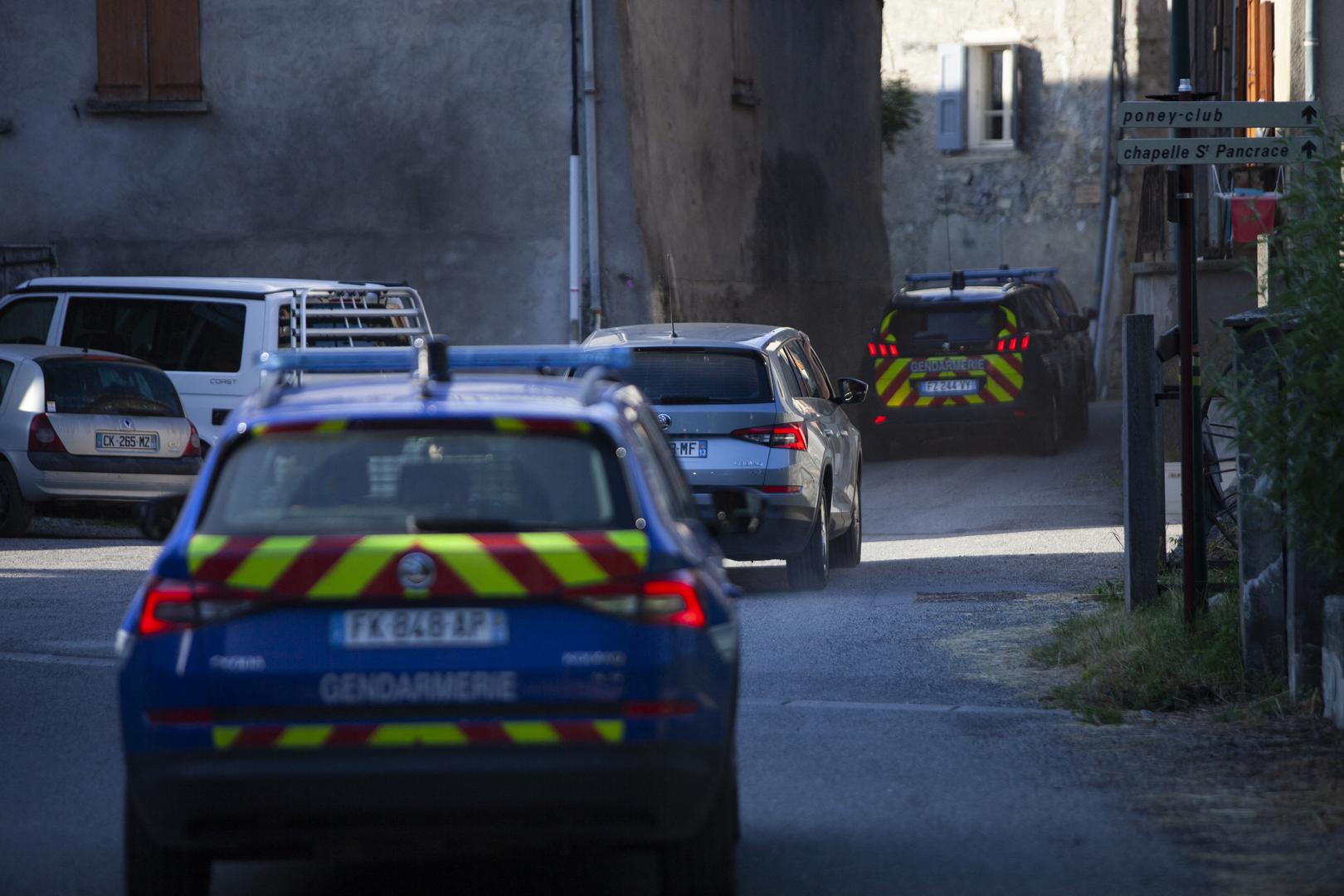 Gendarmerie cars leave for the scene of the Battues. French police are engaged in an extensive air and land search for a missing two-year-old boy who disappeared from a village in the south of the country at the weekend. The toddler, Émile, was playing in the garden of his grandparents’ house in a hamlet just outside Le Vernet in the Alpes-de-Haute-Provence between Grenoble and Nice when he vanished on Saturday afternoon. Vernet, France, July 10, 2023. Photo by Thibaut Durand/ABACAPRESS.COM Photo: Durand Thibaut/ABACA/ABACA