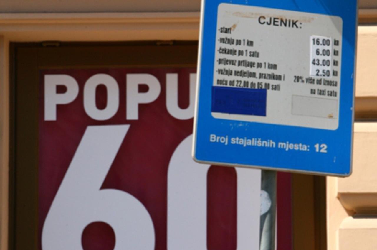 '17.08.2011., Zagreb - taksi stajaliste u Bakacevoj ulici.  Photo: Tomislav Miletic/PIXSELL'