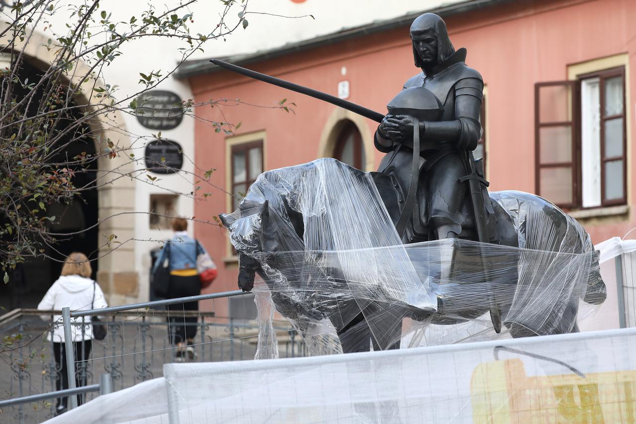 Zagreb: Konzervatorski i restauratorski radovi na kipu Svetog Jurja