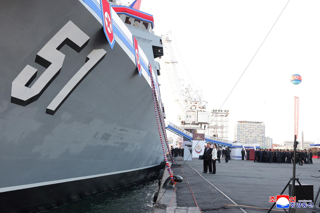 North Korea's Kim attends ceremony for launching new 5,000-tonne warship