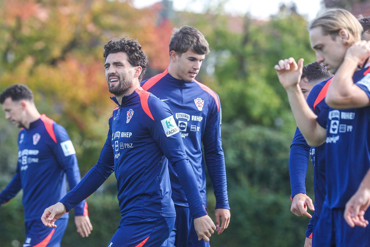 Zagreb: Hrvatska nogometna reprezentacija na treningu u Maksimiru