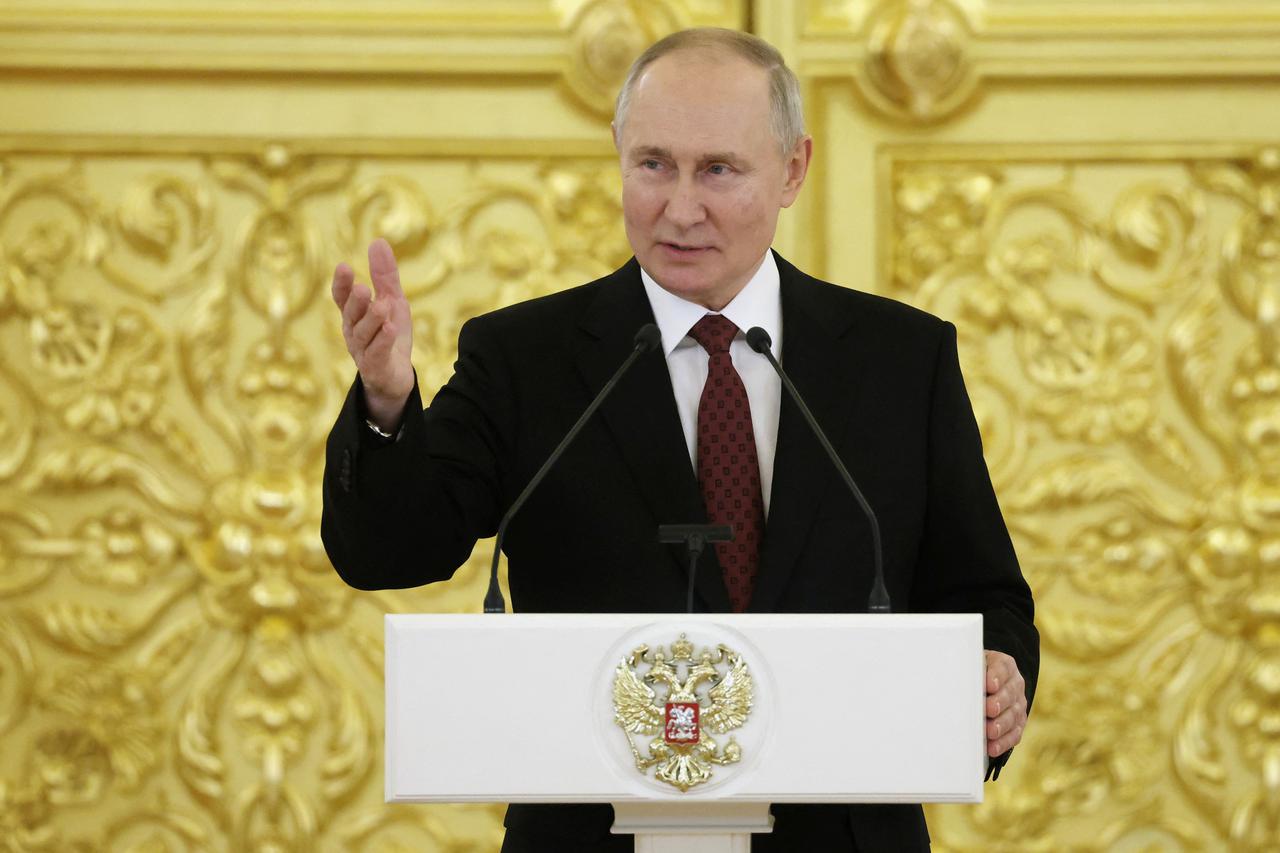 Russian President Putin receives new ambassadors to Russia at Kremlin ceremony