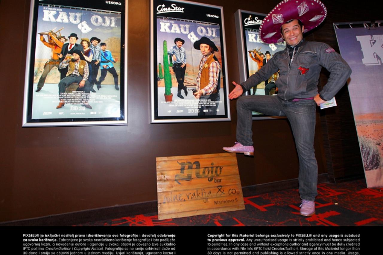 '09.10.2013., Zagreb - Premijera filma Kauboji, adaptacije istoimene kazalisne predstave s identicnom glumackom postavom, u CineStaru u Branimir centru. Mario Petrekovic. Photo: Tomislav Miletic/PIXSE