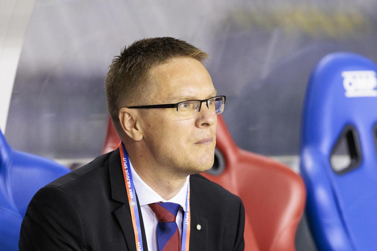 Split: Zagrijavanje igrača prije početka utakmice HNK Hajduk - Vitoria SC