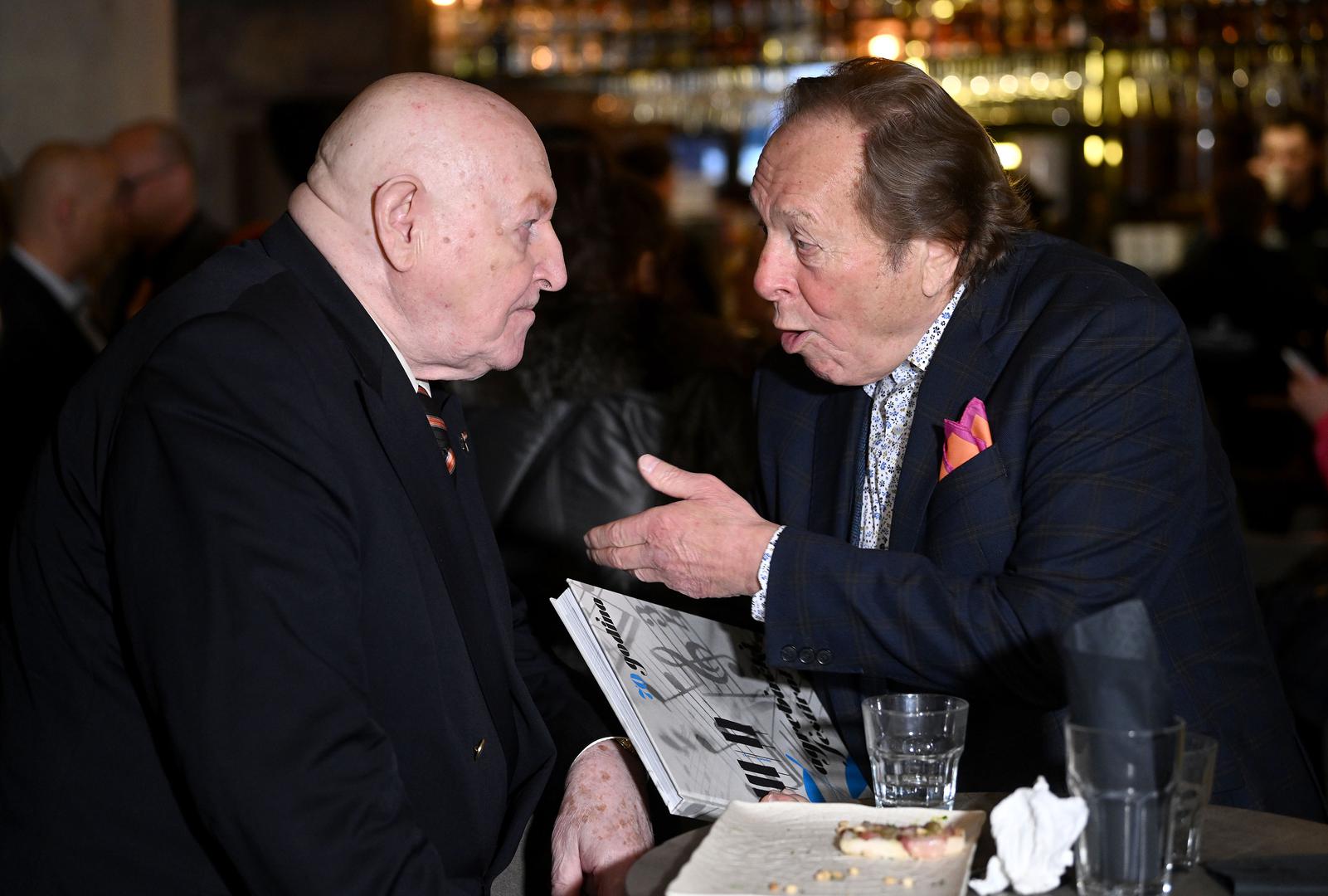 15.03.2023., Zagreb - 70 godina Zagrebackog festivala, promocija monografije i dodjela posebnog priznanja Dragi Diklicu. Drago Diklic, Miro Ungar Photo: Marko Lukunic/PIXSELL