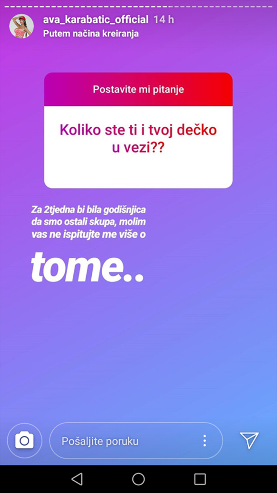 Ava Karabatić priznala da je opet sama