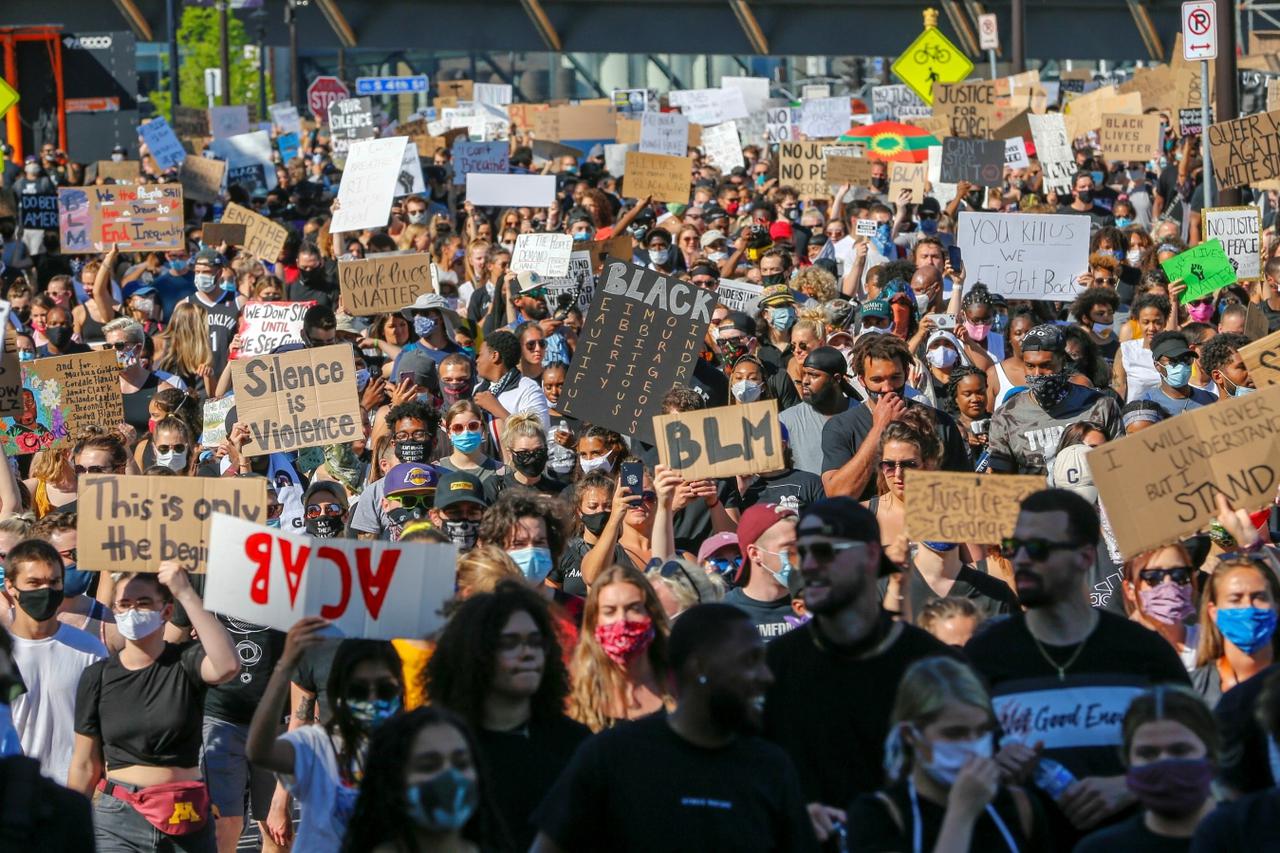 Thousands march in memory of George Floyd in Minneapolis