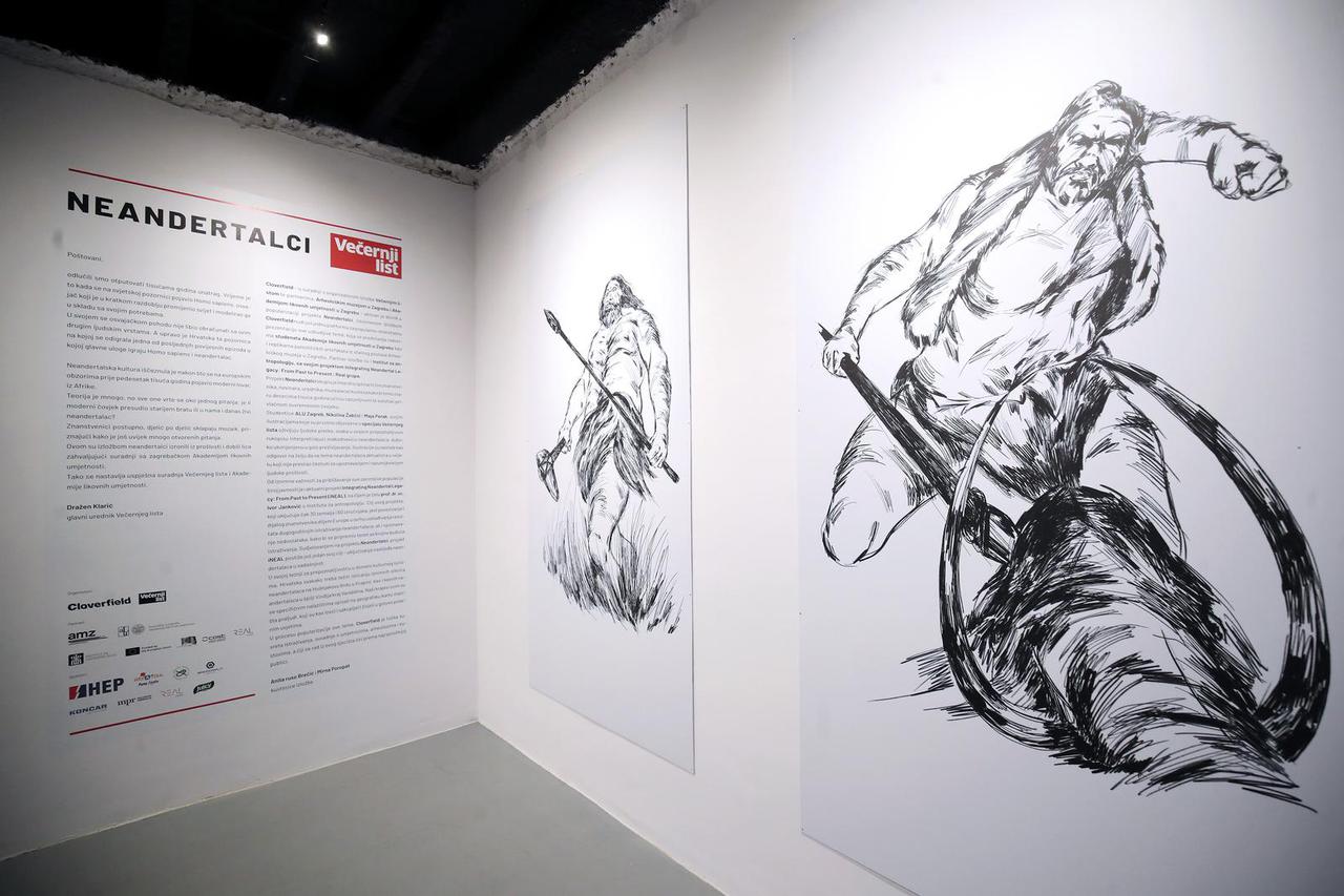 Zagreb: Otvorena izložba "Neandertalci"  u Galeriji Cloverfield