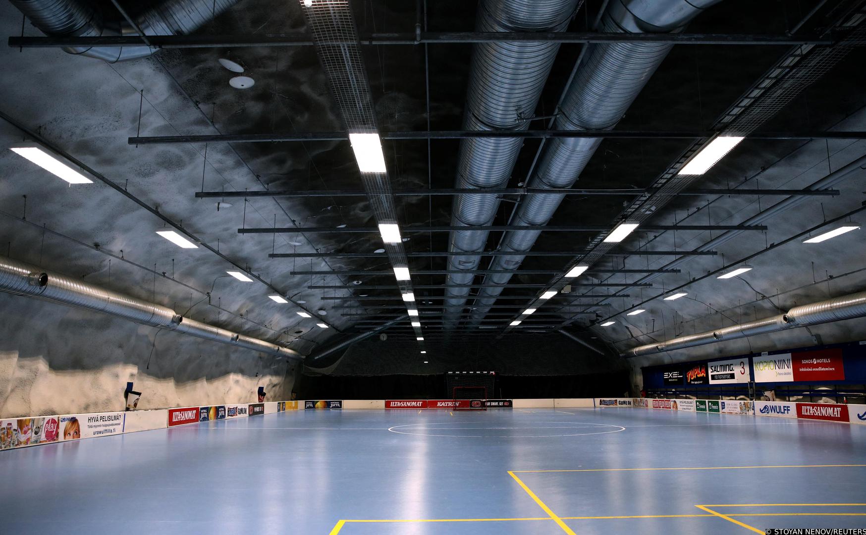 A picture shows civil defence underground shelter, used also as a sports hall, in Helsinki, Finland, May 25, 2022. REUTERS/Stoyan Nenov Photo: STOYAN NENOV/REUTERS