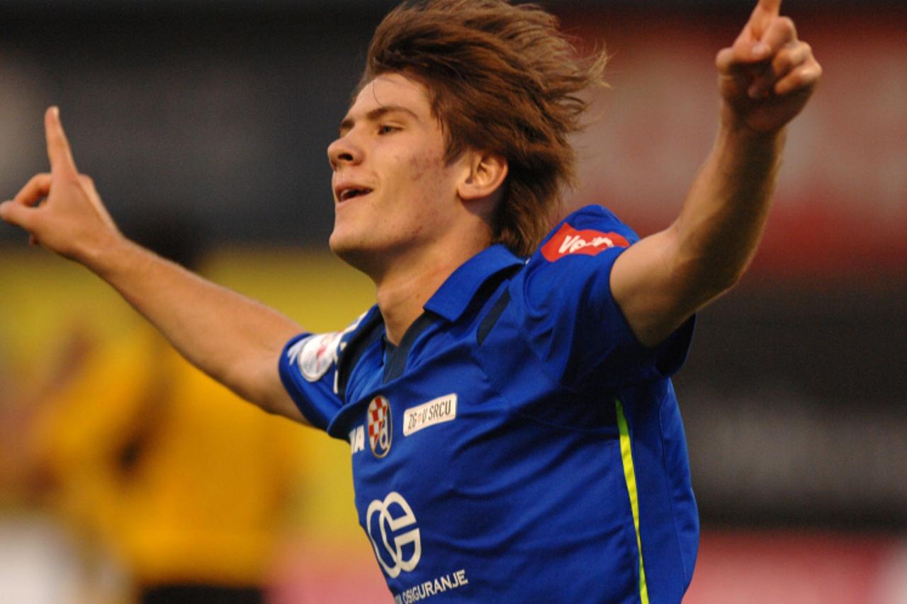 \'01.08.2009.....Zagreb...spo.....Stadion Maksimir , 2. kolo T-com prva HNL, utakmica izmedu nk Dinamo Zagreb - nk Medimurje.Andrej Kramaric slavi postignuti pogodak.Photo:Marko Prpic/Vecernji list\'