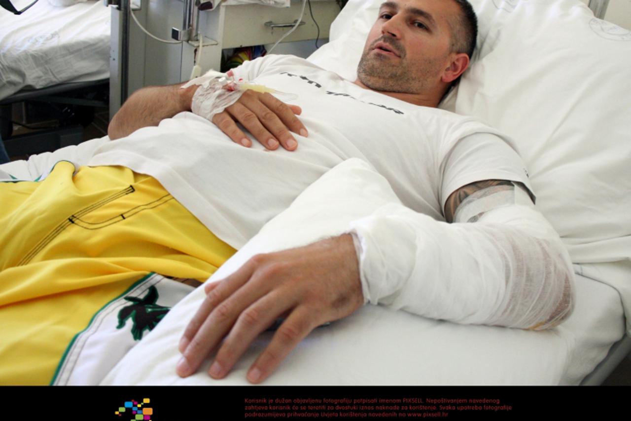 \'07.06.2010. ,Split,Hrvatska - U pucnjavi na Poljudu ozlijedjen Leo Paurevic zastitar koji lezi u bolnici, ozlijedjen je s tri metka u ruku Photo:Ivana Ivanovic/PIXSELL\'