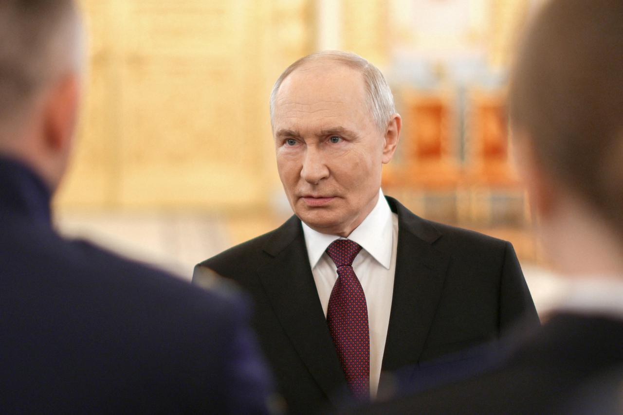 Russian President Putin attends a meeting in Moscow
