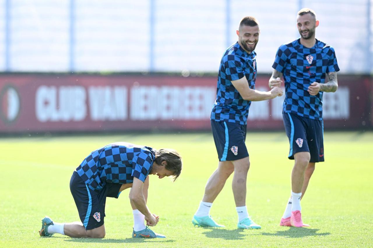 Rotterdam: Trening hrvatske nogometne reprezentacije uoči utakmice protiv Nizozemske