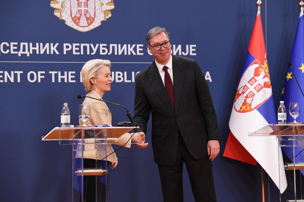 Izjave za medije predsjednika Republike Srbije Aleksandra Vučića i predsjednice Europske komisije Ursule von der Leyen