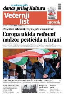 Večernji list naslovnica